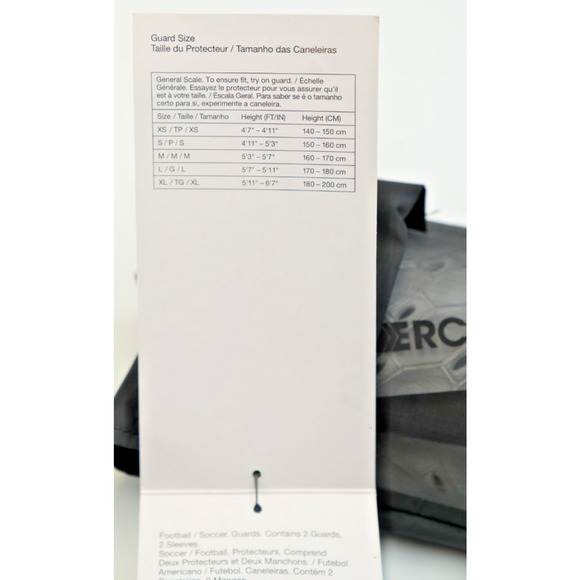 Nike Mercurial Lite Soccer Shin Guards XL – Black with Sleeves & Bag, New - Picture 3 of 7